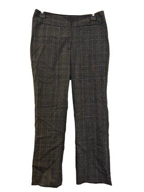 Chicos Gray Plaid Wool Blend Dress Pants Regular Size 0.5